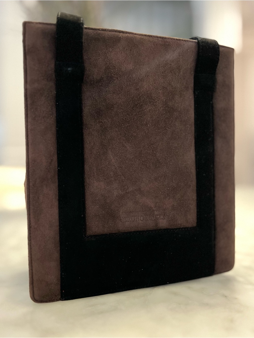 Bruno Magli Brown & Black Tote Bag